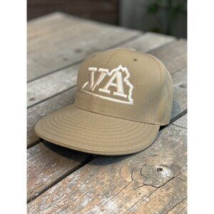 VA Khaki Fitted Hat With Embroidered Logo Size 7 3/8 Premium Hatco Design